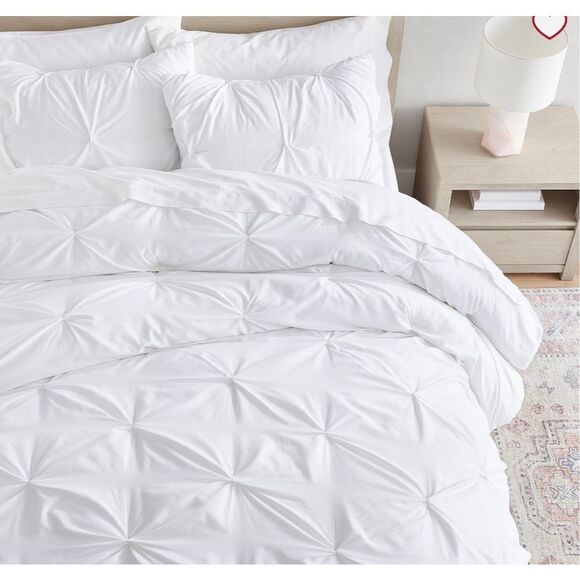 Pottery Barn Teen Microfiber Pintuck Std White - Picture 6 of 6